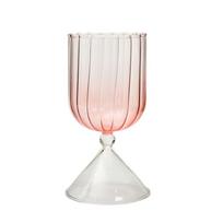 Ripple Style Colorful Glass Ice Cream Cup Gradient Color Dessert Cup Drinkware Goblet Cup  Bar Style C