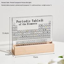 Akriliniai periodinės lentelės figūrėlės Mendelejevo spausdinimo elementas Periodinės lentelės stalo dekoras Chemijos ekspozicija Namų aksesuarai Dovana A gray
