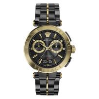 Versace moteriškas Aion Chronograph kvarcinis laikrodis 45mm VE1D01620 juoda