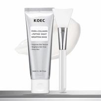 PDRN Wrapping Mask Collagen Peptide Peel Off Sleeping Mask with Brush Improve Skin Texture Overnight Skincare Mask white