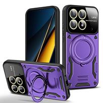 For Poco X6 Pro 5G Case Magnetic Ring Armor Phone Cases for Poko Little X6 X 6 Pro X6pro Pocox6pro Camera Protection Back Cover For Poco X6 Pro 5G black