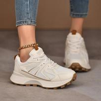2024 Hot Sale Shoes for Women Lace-up Women's Vulcanize Shoes Round Toe High Quality Breathable Outdoor Casual Shoes 35