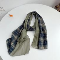 British Style Cotton Scarf For Women Retro Plaid Shawls And Scarves Lady Travel High Quality Warm Vintage Scarves 40X160Cm 160cm gray