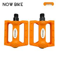 NOW BIKE BMX Small Wheel Colorful Anti-slip Lightweight Pedal Foot Pegs rožinė raudona spalva