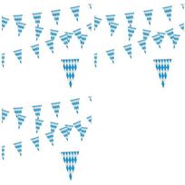 A84X-3Pcs 10M Bavarian Garland Decoration Oktoberfest Decor Bavaria Party Oktoberfest Pennant white