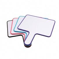 Double-Sided MDF Whiteboard Glossy Surface 21x30cm Foldable Dry Erase Answer Paddle Scoreboard Lapboard 20.5*35 white