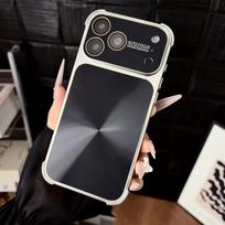 Luxury Plating CD Texture Laser Aesthetic Phone Case For iPhone 17 Air 16 15 14 13 12 Pro Max 11 Armor Shockproof Matte Cover iphone 11 oranžinė