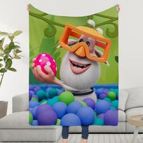 Animacinis Juokingas Anime B-BoobaS-ES Antklodė Minkšta Šilta Plaukuota Mėtoma Super Vaikų Žaislai Lova Sofa Automobilis Lopšys Size: 75*100cm, Weight: 230 GSM orange