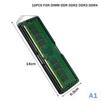 10 vnt. So Dimm Ddr Ddr3 Ddr4 Ddr5 atminties modulio dėžutė Apsauginis dėklas CPU pakavimo dėklas Plastikinis atminties lustų apsauginis dėklas 10PCS A1 black