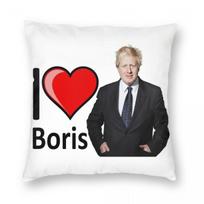 I Love Boris Johnson Pillowcase Polyester Linen Velvet Printed Zip Decor Car Cushion Cover 30cmx30cm(12x12Inch) white