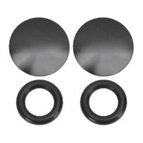 2pcs Bike Crank Dust Cover Anodized Aluminum Alloy Center Shaft Cap for Hollow Integrated Crankset gray
