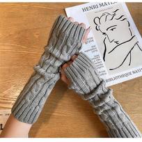 Wool Knitted Unisex Half-Finger Touchscreen Arm Warmers - Autumn/Winter Protection
