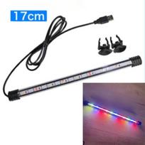 17-47cm Akvariumo LED apšvietimas Panardinamas nuotaikos šviestuvas USB Vandeniui atsparus Žuvų rezervuaro Dekoratyvinis Augalų auginimo šviesos Priedai White Blue 37cm