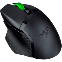 Razer Basilisk V3 X HyperSpeed, a wireless gaming mouse with Bluetooth connectivity, Chroma RGB, 5G Advanced 18K DPI optical sensor, 18000 DPI, Gen-2 mechanical mouse switches, 100% PTFE feet, and a w