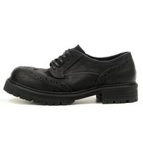 Fashion Retro Style Carved Cowhide Brogue Men's Shoes All Genuine Leather Casual Business Wear Men's Shoes Leather Oxford Shoes 38 black