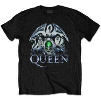 Queen Unisex T-Shirt: Metal Crest S gray