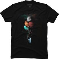 Design By Humans Men's The Spaceman's Trip by gloopz T-Shirt - - XXXL juoda