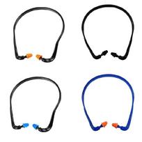 TPE Earplugs Head Band Reusable Hearing Protections Earplugs For Machinery Noise Comfortable Sleep Work Accessory 4PCS 1 black