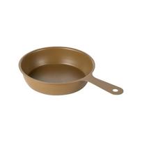 Portables Stainless Steel Frying Pan For Camping Hiking Outdoor Cooking Fast Heating Nontoxic Dishwasher Safe Compacts kariškai žalia