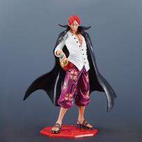 24.5cm/9.65in Anime ONE PIECE Model Shanks Action Figures Pvc Statue Set Model Toys Presents High Quality Ornament black