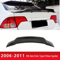 Eighth Gen Civic (06-11) R Style Sports Rear Wing Spoiler with Gurney Flap Black Top Wing black