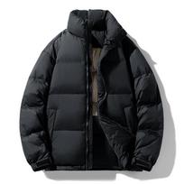 Men's New Winter Style Men's Trendy Brand Down Jacket New National Standard White Duck Down Color Matching Short Down Jacket M black