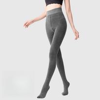 Kave Women Grey Knitted Tights Autumn Basic Opaque Pressure Pantyhose Streetwear High Waist  Stocking Leggings Y2K Gray Hosiery One Size gray