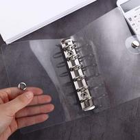 A4/A5/A6/A7 School Clip File Folder Transparent Planner Binder Notebook Loose Leaf Ring A7
