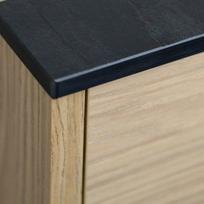 HPL countertop for a 120cm cabinet 120.5x40cm Black with holes