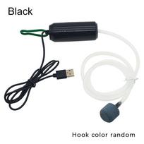 Akvariumo deguonies dujų siurblys USB žuvų bakas mažas aeratorius oro kompresorius mini juoda
