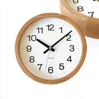 KATOMOKU Muku Clock 16 Oak Wall Clock with Continuous Second Hand km-108OARC 220mm (Radio-controlled clock) beige