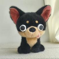 15Cm Cartoon Chihuahua Plush Doll Cute Big Eyes Stick Out Tongue Dog Animal Stuffed Toy Home Decoration Gift For Children about 15cm white