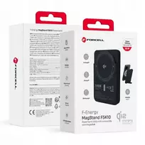 Forcell Powerbank compatible with MagSafe F-Energy MagStand QI2 F5K10 QC3.0 PD3.0 20W 5000 mAh black