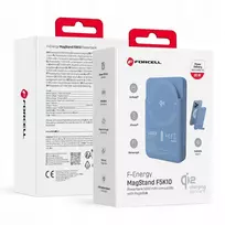Forcell Powerbank compatible with MagSafe F-Energy MagStand QI2 F5K10 QC3.0 PD3.0 20W 5000 mAh white