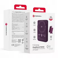 Forcell Powerbank compatible with MagSafe F-Energy MagStand QI2 F5K10 QC3.0 PD3.0 20W 5000 mAh cherry