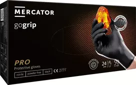 Mercator Nitrile gloves GoGrip black size XXL, 50 pcs
