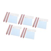 5 Set Privacy Filter Adhesive Strips Double Sided Adhesive Strips with Plastic Slide Mount Holder Tabs white