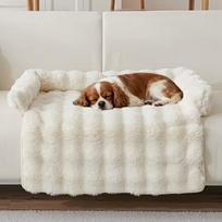 Multifunctional Plush Pet Sofa Nest, Removable and Washable Warm Cat and Dog Pad, Sofa Protective Pad, Thickened Pet Bed in Autumn and Winter 75*75cm brown
