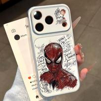 Spider-Man New Day iPhone Case, Electroplated Large Window, Shockproof Protective Cover, Glitter Sparkle, 6.1/6.7 Inch IPhone17 balta
