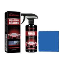 Homonth Nano Crystal Shield Spray Full Material Restoration & Brightening for Vehicles 120ml Includes Professional Polishing Cloth gray