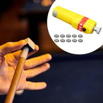 Elektrinis biliardo lazdos poliruoklis su 10 šlifavimo diskų Priedai 6,3x1,8x1,6 colio for Small Tips yellow
