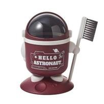 Yousheng Astronaut Table Trash Can Mini Desktop Garbage Can with Lid Cute Spaceman Wastebasket with Brush for Home Office Bedroom Desk Dressing Table balta