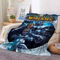 Game W-world Of Warcraft Blanket Warm And Soft Suitable For Bedroom Living Room Sofa Bed Office Travel Camping 30x40in gray