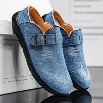 Men’s Summer Sandals Slipper Clogs Backless Mules Casual Shoes for Students Over Sized EU: 39 mėlyna