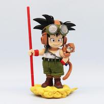 Dragon Ball Anime Son Goku Figure With Monkey Kid Goku Action Model 16cm Pvc Statue Set Figure Toys Presents Durable black