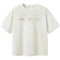 ASICS Kids T Shirts Crew Neck Thin 332241173095 120 white