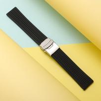 Silicone Rubber Watch Strap Deployment Buckle Band 20mm 22mm 24mm Quick Release Waterproof Wrist Band Universal Adjust Bracelets 24mm white