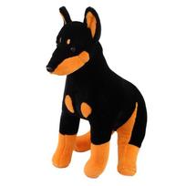 Sitting Like Real Doberman Pinscher Dog Doll Stuffed Black Brown Animal Plushie Men Birthday Present 40x37x16cm juoda ruda spalva