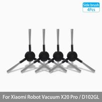 Suitable For Xiaomi Robot Vacuum X20 Pro D102GL Cleaner Replacement Accessories Roller Main Side Brush Filter Mop Dust Bag Spare Part 4 Side Brushes black