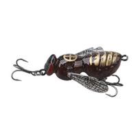 Topwater Fishing Bait 5G/4.8CM Bionic Wasp Lure, Floating Hard Hornet Lure with Acoustic Lifelike Noise Steel Ball, Artificial Insect for Freshwater 5 g gray